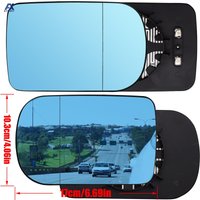 For BMW 7 Series E38 5 E39 1995 - 2003 Left Right Door Side Wing Mirror Glass Heated Blue Rear View Rearview Convex Exterior