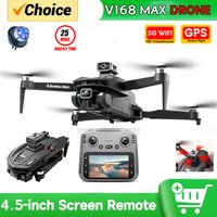 2026 V168 MAX GPS Drone Professional 4K Camera Aerial FPV Brush Avoiding Obstacle with Large Screen Remote Control Folding Drone