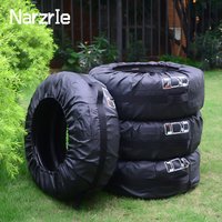 Housse de protection pour pneus de secours de voiture, 4 pièces/lot, sacs de rangement en Polyester pour pneus de roues automobiles, protection étanche et anti-poussière pour pneus de véhicule