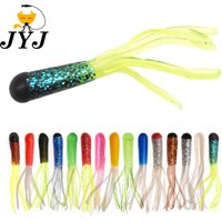 JYJ 5cm 0.8g small soft tube bass lure bait for fishing , bluegil perch trout killer silica artificial soft worm bait lure