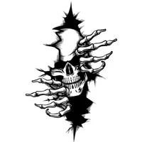 Car Sticker Horror Skull Car Motorcycle Decorative Sticker Waterproof Sunscreen Vinyl Decal,15cm