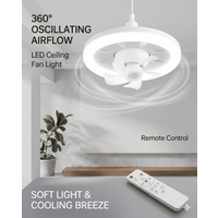 360° LED Fanlight With Remote Control E27 AC85-265V Ceiling Fan Bulb LED Light Brightness Adjustment For Indoor Home Living room image 4
