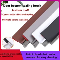 New Door Sealing Draft Stopper Strip Wind Dust Blocker Stopper with Brush Rubber Door Sweep Sound Proof Weatherstrip Draft Guard