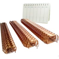 50pcs Gold Metal YO Binding Wires Double Coil Wire Binding A4 Binders Double Wire Binding Calendar Binding Coil Notebook Springs