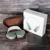 CONTACT'S FAMILY Earphone Hard Case for Apple Airpods Max Cow Leather Handmade Box for Sony WH1000XM4 Headphone Carrying Bags