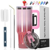 40oz Large Capacity Tumbler With Handle Stainless Steel Thermal Bottle Double Wall Vacuum Insulated Cup Portable Car Mug Gifts