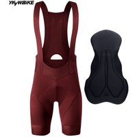 YKYW Cycling Bib Red Shorts For Men Summer Road Bike Riding Breathable BIB Tights Mesh Bicycle Pants Quick-Dry Sports Clothing