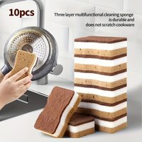 5/10/20 pieces of brown three-layer double-sided double-effect waist magic wipe are degradable and environmentally friendly.