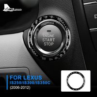 Real Soft Carbon Fiber Sticker For Lexus IS IS250 300 350C 2006 2007 2008 2009 2010 2011 2012 Car Engine Start Stop Button