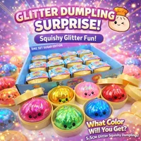 New Glitter Dumpling Glitter Dumpling Squishy with Box Dumplings Sensory Squeeze Toy for Stress Relief image 4