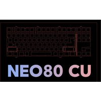 Reinforced plate for mechanical keyboard neo80 cu for Aluminum CF PP PC POM FR4 PEI Brass ( for pcb screw in stabs )