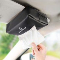 PU Leather Car Tissue Box Facial Tissue Storage Bag For Renault RS Clio Megane 2 3 4 Captur Trafic Twingo Scenic 2 Kadjar Kangoo