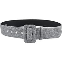 Width 5cm Women Grey Wool Belt For Waistband Autumn Black Square Match Coat Decorative Pin Buckle Winter Simple Fashion Sweater