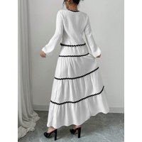 Women's Autumn Winter 2-Piece Set Dress, Casual Long Sleeve Tie-Up Top, High Waist Elegant Skirt, Perfect for Sunny Days