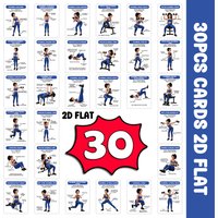 30pcs Dumbbell Fitness Instruction Cards,Step/Repetition Guidance,Portable Exercise Cards For Home Gym,Fitness Enthusiasts Gift