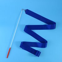4M Smooth Brocade Rhythmic Ribbon with Fiberglass Stick for Gymnastics Circus Skill Marching Band Activity