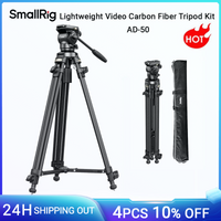 SmallRig AD-50 Carbon Fiber Video Tripod with Step-Less Damping Fluid Head Compact Travel Tripod for Camcorder, Cameras -4685