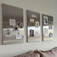 Stainless steel magnetic frameless painting office living room modern simple room layout occlusion beautification photo display