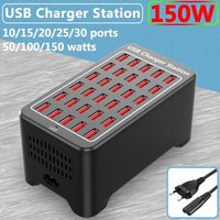 Chargeur USB 150W, 10 15 20 25 30 Ports, HUB universel mural, Station de charge rapide pour bureau, adaptateur d'alimentation pour téléphone portable