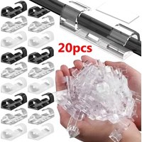 20pcs USB Cable Organizer Clips Desktop Wall USB Cable Management Wire Winder Manager Cable Cell Phone Charging Data Line Winder