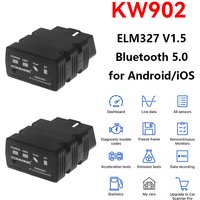 KONNWEI KW902 ELM327 V1.5 OBD2 Scanner Bluetooth 5.0 For iOS Android ODB2 OBD 2 ii Auto Car Code Readers Diagnostic Tools