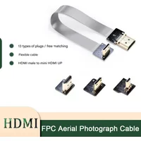 HDMI-compatible FPV-HDMI FFC-HDMI Ribbon Cable 90 Degree Mini/Micro-HDMI to Standard-HDMI Flexible Wire FPV Aerial 5cm 10cm 20cm