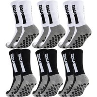 6Pairs Men Women Workout Grip Socks Football Basketball Baseball Rugby Soccer Running Hiking Tennis Athletic