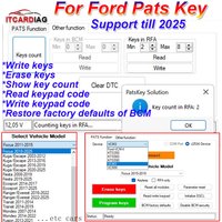For Ford Pats Key support till 2025 for Write/Erase keys for Read/Write keypad code for Show key count...for Ford Cars