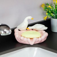 1Pcs Portable Duck Soap Box Cartoon Soap Dish Drainable Soap Holder Soap Container Soap Dish For Tray Bathroom Accessories