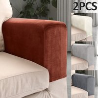 2 pièces housses d'accoudoir housses de fauteuil universelles antidérapant canapé accoudoir protecteur velours doux chaud canapé repose-bras couvre épaissi