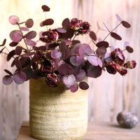 50CM Fresh 3 Fork Feel Eucalyptus Artificial Plant Green Leaves Nordic Style Wedding Home Decoration Home Furnishings