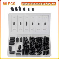 80 PCS Rubber Vacuum Cap Plug Kit Assorted Vacuum Plugs Hose End Cap Modern High Quality Rubber Vacuum Wire Cap Accessories