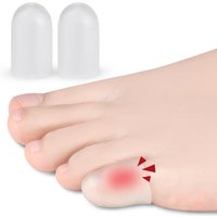 2Pcs=1Pair Silicone Gel Little Toe Tube Corns Blisters Corrector Pinkie Protector Bunion Finger Protection Sleeve Foot Care Tool