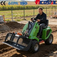 Nicosail 3 Wheel Mini Skid Steer Loader CE Certified Compact Flexible Small Loader for European Market