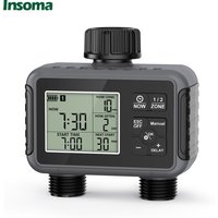 Insoma 2-Zone Sprinkler Timer Programmable Garden Hose Timer Water-Saving Irrigation Controller for Lawn Yard Drip Systems IPX5 image 4