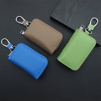 Men Key Holder Housekeeper PU Leather Car Key Wallet Keys Organizer Women Keychain Cover Zipper Key Case Bag Unisex Pouch Purse