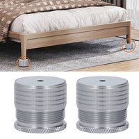 2 Pcs Furniture Riser 23-37mm Adjustable 50-500kg Load Bearing Aluminum Alloy Bed Sofa Table Riser Support Leg