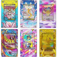 New Pocket Monster Best Wishes Card Display Stand PTCG Game Collection Card Dragonite Belibolt Gengar Card Brick Photo Frame Toy