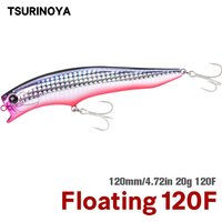 TSURINOYA 120F Ultra Long Casting Shallow Range Floating Minnow Beach Fishing Lure 120mm 20g 0-30cm Saltwater Hard Baits