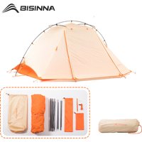 BISINNA Lightweight Camping Tent 20D Silicone Coated Nylon Waterproof 1-2 Person Double Layer Backpacking Hiking Travel Tent