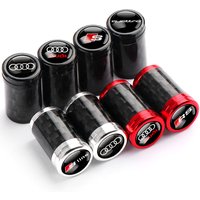 4Pcs Car Tire Valve Cover Tyre Wheel Air Stem Valve Cap for Audi Sline A3 A4 A5 A6 A7 A8 TT Q3 Q5 Q7 A1 B5 B6 B7 B8 B9 8P C6 C5