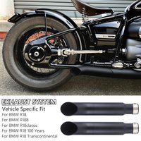 Motorcycle Short GP Bobber Mufflers Tail Pipe Slip-On Exhaust System for BMW R18 Classic 100 Years Transcontinental R18B 2020+