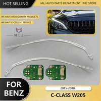 For Mercedes-Benz C Class W205 Old Version 2015-2018 Headlight White DRL Board Light Source Chip DRL Light Guide Tube DRL Strip