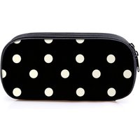 Polka Dots Print Layered Pencil Case Quality 2D Flat Cartoon Pen Bag Best Gift for Boys/Girls School Supplies