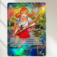 DIY One Piece Nami OP11-054 3rd Anniversary Holographic Texture Cards EN Version Perfect Condition Classic Anime Collectible TCG