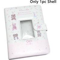 1pc Kawaii PU Photo Card Binder Loose-leaf A5 Photo Album Floral Bear Patterns Storage Booklet Polarized & Idol Cards