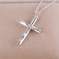 New 925 Sterling Silver Necklace Cross Pendant for Women High Quality Wedding Engagement Jewelry Fashion Zircon Holiday Gift