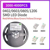 3000PCS 4000PCS SMD LED Diodes 0402 0603 0805 1206 Light Emitting Diode Yellow Red Green Blue White Bright SMT LEDs