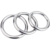 M3 M4 M5 M6 M7 M8 M9 M10 - M16 304 Stainless Steel Seamless Welded Round Rings Smooth Solid O-Ring Hammock Yoga Connection Ring