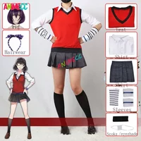 ANIMECC Midari Lkshima Kakeguruis Cosplay Costume Wig Japanese School Uniform Halloween Party Outfits for Women